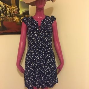 Blue dress with white flowers